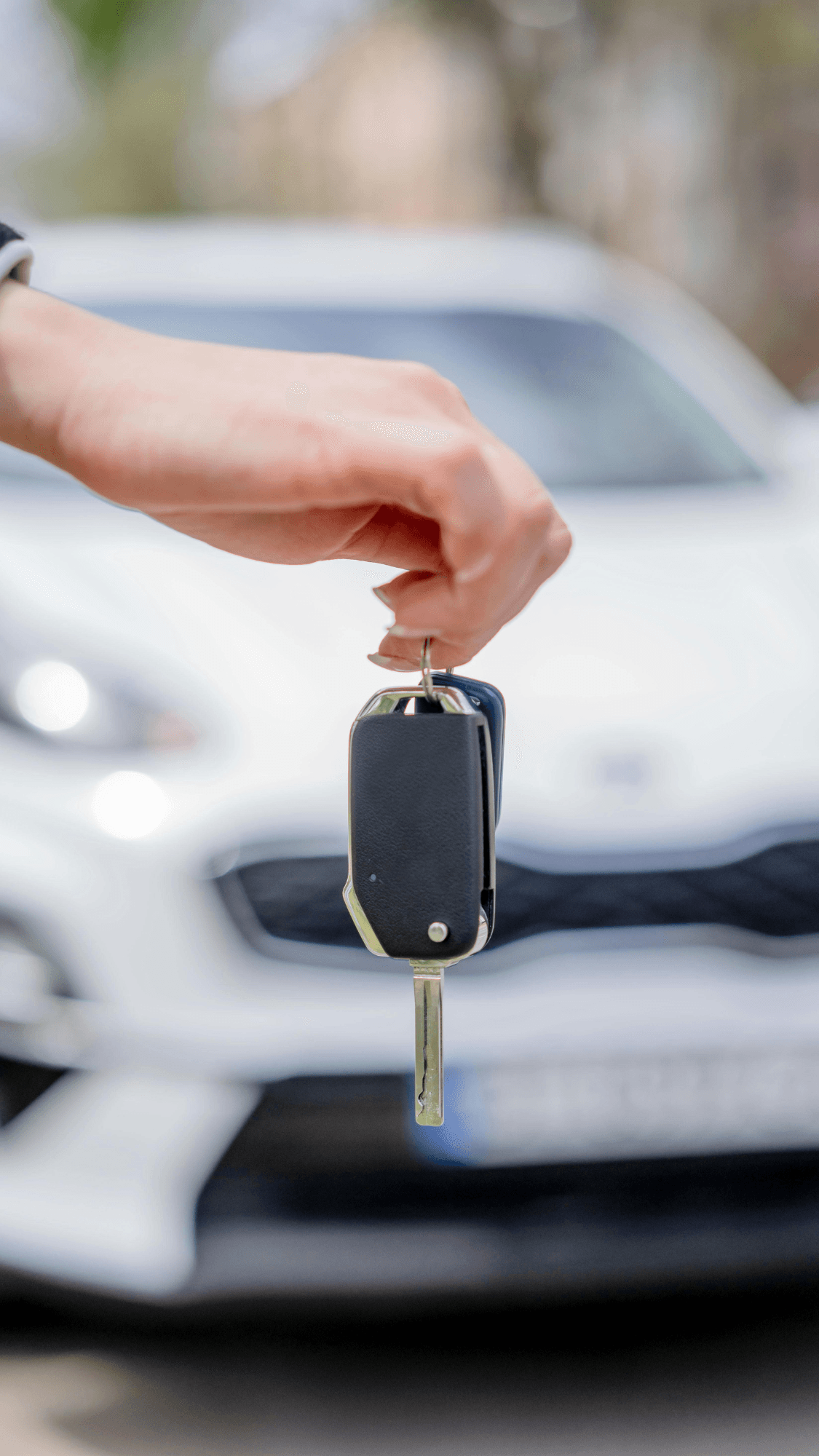 Premium car rental mobile categories background