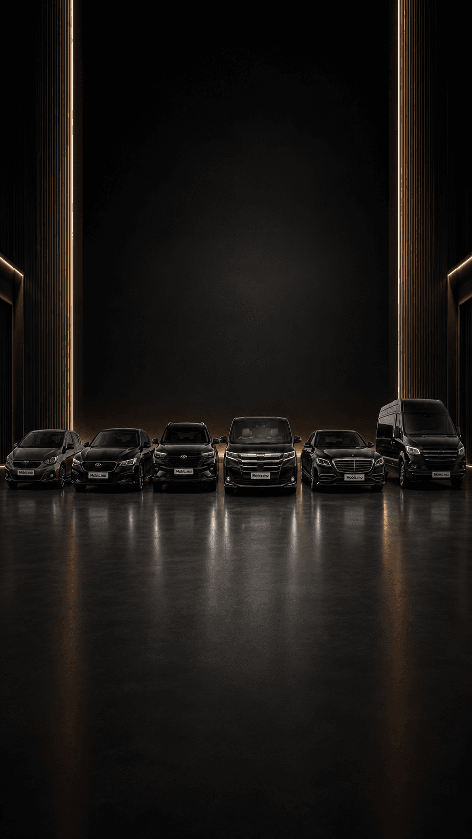 Premium Mobiz Car Rental mobile vehicle lineup